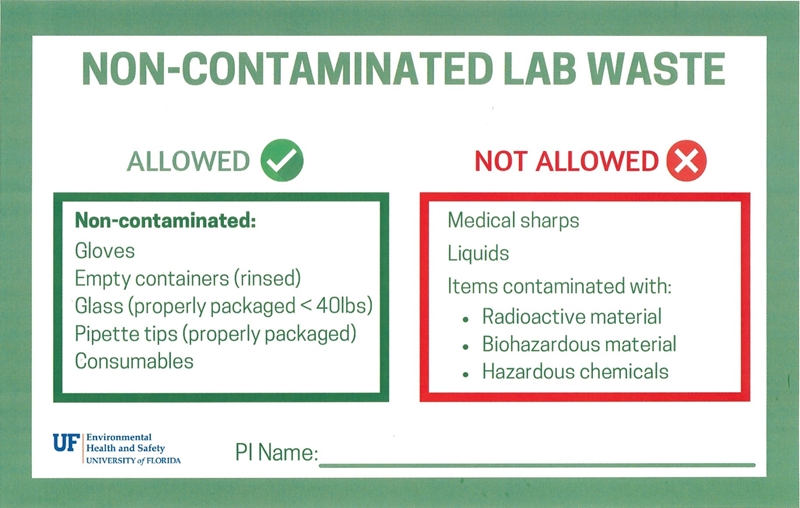 Non-Contaminated Lab Waste - Expanded