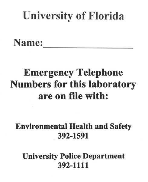 Privacy Emergency Telephone Numbers